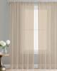 Dark color transparent tissue fabric readymade sheer window curtains 